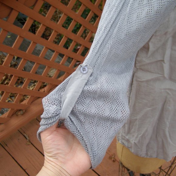 🇮🇹 NWT size M LOLA Boho top Gray blue - Picture 4 of 13